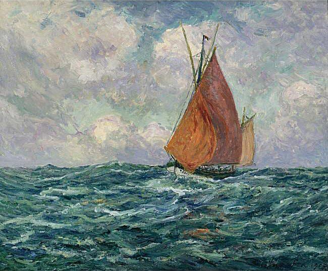 Maxime Maufra Thonier en mer china oil painting image